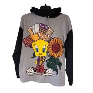 1994 Tweety Bird Hip Hop Sunflower Hoodie Size Medium